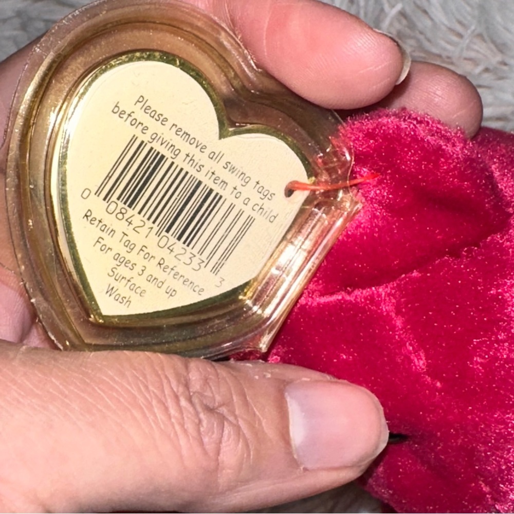 TY Beanie Baby vintage Rare Valentina Bear with holographic tag - Picture 3 of 7